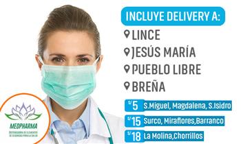 Caja de 50 unidades de mascarillas quirurgicas 3 capas y ajuste nasal¡Incluye delivery!