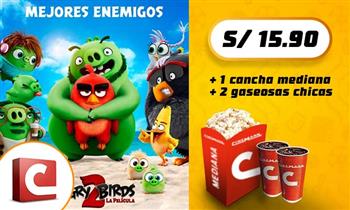 Combo Cinemark cancha mediana 2 gaseosas chicas