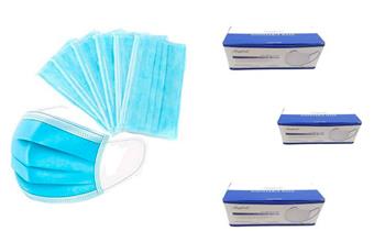 150 Mascarillas de 3 Pliegues importadas BIO SAFE ¡Incluye Delivery!