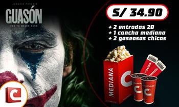 2 Entradas 2D cancha mediana 2 gaseosas chicas (Muestra el cupon desde tu celular)