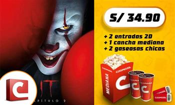 2 Entradas 2D cancha mediana 2 gaseosas chicas (Muestra el cupon desde tu celular)