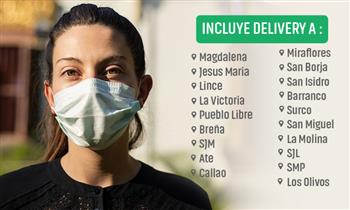 Pack 50 unidades de mascarillas quirurgicas 3 pliegues planas de 80 gr¡Incluye delivery!