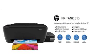 Impresora Multifuncional Ecotank HP 315 Imprime Copia Escanea ¡Incluye Delivery!