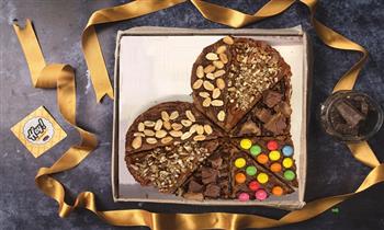 Deliciosa Pizza Brownie corazon Delivery de ¡Hey Brownie!