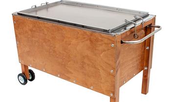 Caja China GRANDE de Acero Inoxidable parrilla DELIVERY