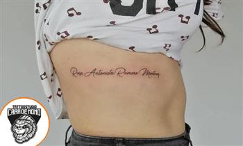 2 tatuajes frase o palabra (negro grises) hasta de 9cm en Cara de MonoTattoo Studio