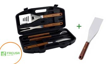 Set parrillero BBQ x4 con maletin regalo ¡Incluye delivery en 24 horas!