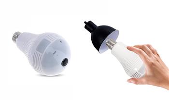 Foco Camara Espia Wifi Visualiza Desde Cel 360° Hd