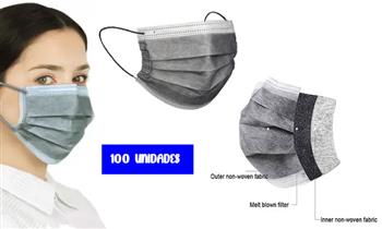 250 unidades caja de mascarillas de 3 pl GRISES con ajuste nasal¡Delivery en 24hrs!