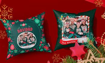 cojin navideño con diseño personalizado ¡Incluye delivery!