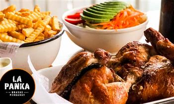 1 pollo papas grandes en La Panka Jockey Plaza