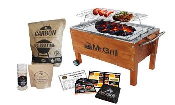 Caja china chica o mediana Premium parrilla niquelada y mas
