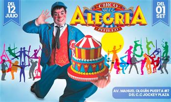 Entrada de niño o adulto para Circo de la Alegria de Pitillo en CC Jockey Plaza