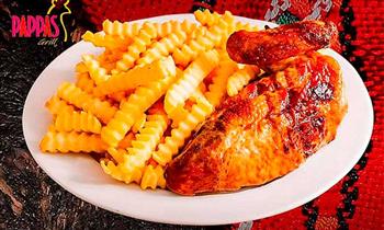 1/2 Pollo Papas Fritas en Pappas Grill