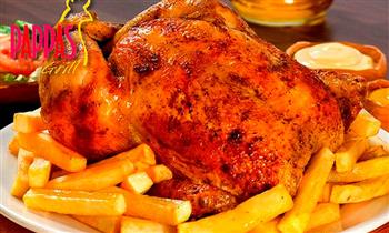 1 Pollo Papas Fritas o Ensalada en Pappas Grill local a eleccion