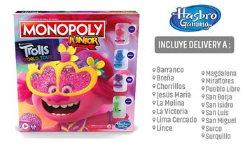 Juego Monopoly Junior DreamWorks Trolls Hasbro Games® delivery