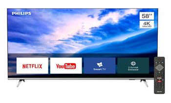 Smart TV LED 4K UHD 58 58PUD7625 Philips 7600 series delivery
¡Diseño sin bordes!