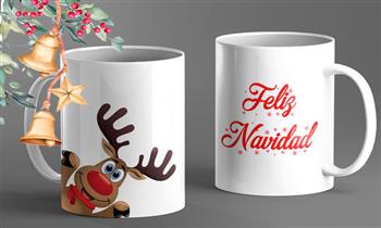 2 tazas navideñas con diseño personalizado ¡Incluye delivery!