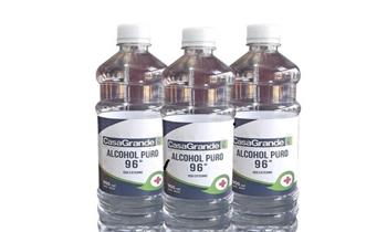 03 frascos de Alcohol al 96% de 1 LT¡Alta pureza! ¡Incluye delivery!