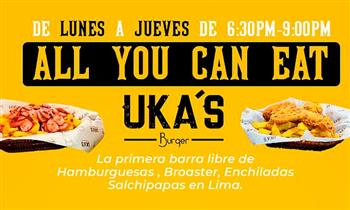 All you can eat de Hamburguesas salchipapas enchiladas y broaster en Ukas Burger