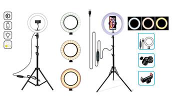 Kit Aro de Luz LED 26 Cm Tripode 210 Metros soporte para celular Delivery incluido