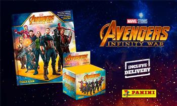 Álbum y paqueton de figuritas Avengers I - Infinity War Delivery