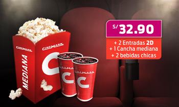 Cinemark 2 Entradas combo en Lima y Provincias