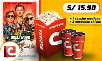 Combo Cinemark cancha mediana 2 gaseosas chicas