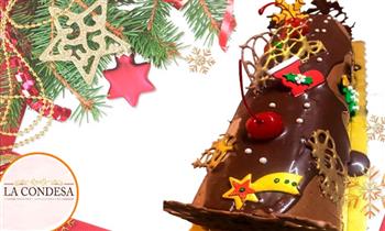 Delivery Torta Tronco Navideño relleno de chocolate naranja y almendras