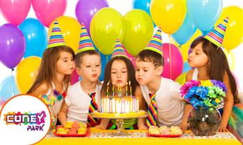 Paquete de cumpleaños para 15 niños en Coney Park