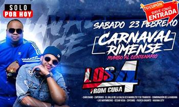 SOLO HOY 2x1 Los 4 de Cuba en el CARNAVAL RIMENSE