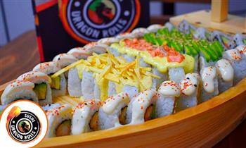 Barra libre de makis con 37 o 45 a elegir con refill de bebidas en Dragon Rolls
