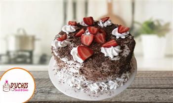 Torta de chocolate Selva negra Moka Pionono Royal delivey con D'Uchi Sweet & cakes