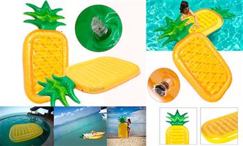 Flotador Inflable en Forma de Piña para Piscina o Playa