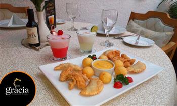 Piqueo Gourmet para 2 personas en Gracia Restaurante ¡Disfruta del Pisco Peruano!
