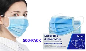 500 mascarillas 10 cajas - 3 pliegues con ajuste nasal ¡Con delivery en 24hrs!