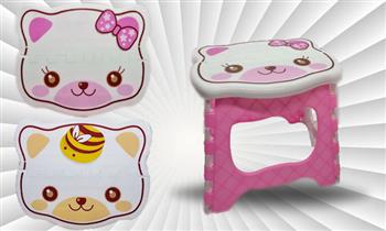 Banquito Osito plegable para peques Elige color ¡Con delivery en 24hrs!