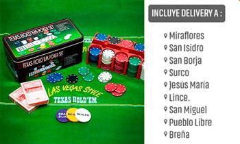 Set de Poker Texas para la familia Delivery para los distritos mencionados