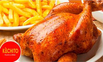 Pollo a la brasa papas fritas cremas ¡Valido en todos sus locales!
