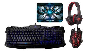 Combo N 7 Gamer 4 en 1 (Teclado Mouse Audifono y Pad Mouse) con Compu geek