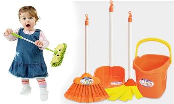 Set de limpieza para niños escoba recogedor trapeador y balde ¡Incluye delivery!
