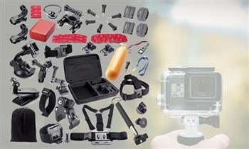 Kit Maletin de 50 Accesorios para GoPro Camara de Accion EKEN SJCAM