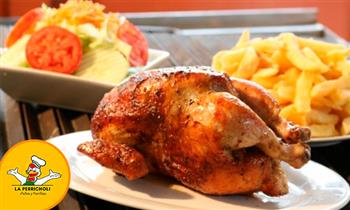 Pollo a la brasa papas ensalada cremas gaseosa delivery