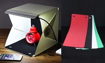 Mini Estudio Portatil de Fotografia Light Room MOD1 con luz LED plegable 04 Fondos