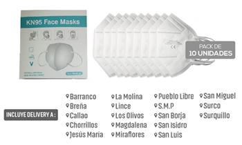 Mascarillas kn95 de 5 capas con Delivery en 24 horas