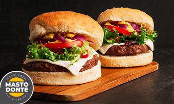 2 Hamburguesas 2 vasos de gaseosas papas fritas y mas en Mastodonte