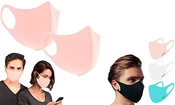 Mascarilla de cobre mod Two rosado/celeste delivery 24 hrs lavable 30 veces