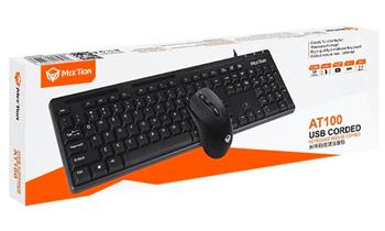 Teclado mouse alambrico AT 100 usb corder Meetion ¡Delivery en 24 hrs!