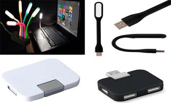 Multipuerto 4 entradas Linterna LED para laptop