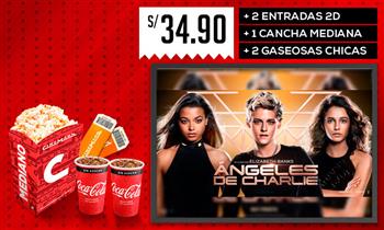 Cinemark 2 Entradas 2D cancha mediana 2 gaseosas chicas (Muestra el cupon desde tu celular)